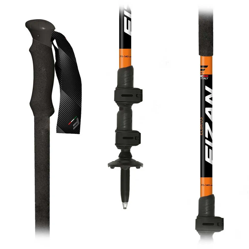 Fizan Elbrus Spaserstokker, Black / red, 70-140cm Fizan Elbrus Spaserstokker, Black / red, 70-140cm