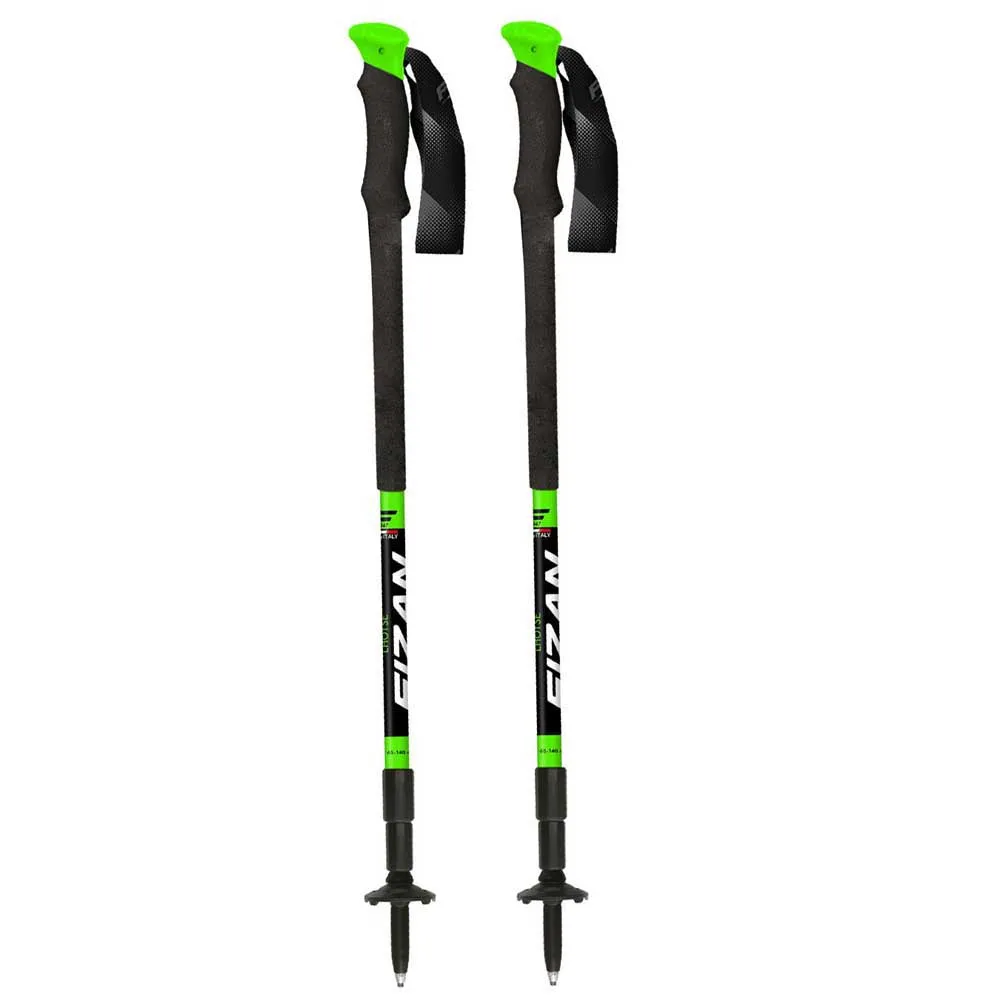 Fizan Lhotse Spaserstokker, Black / green, 65-140cm