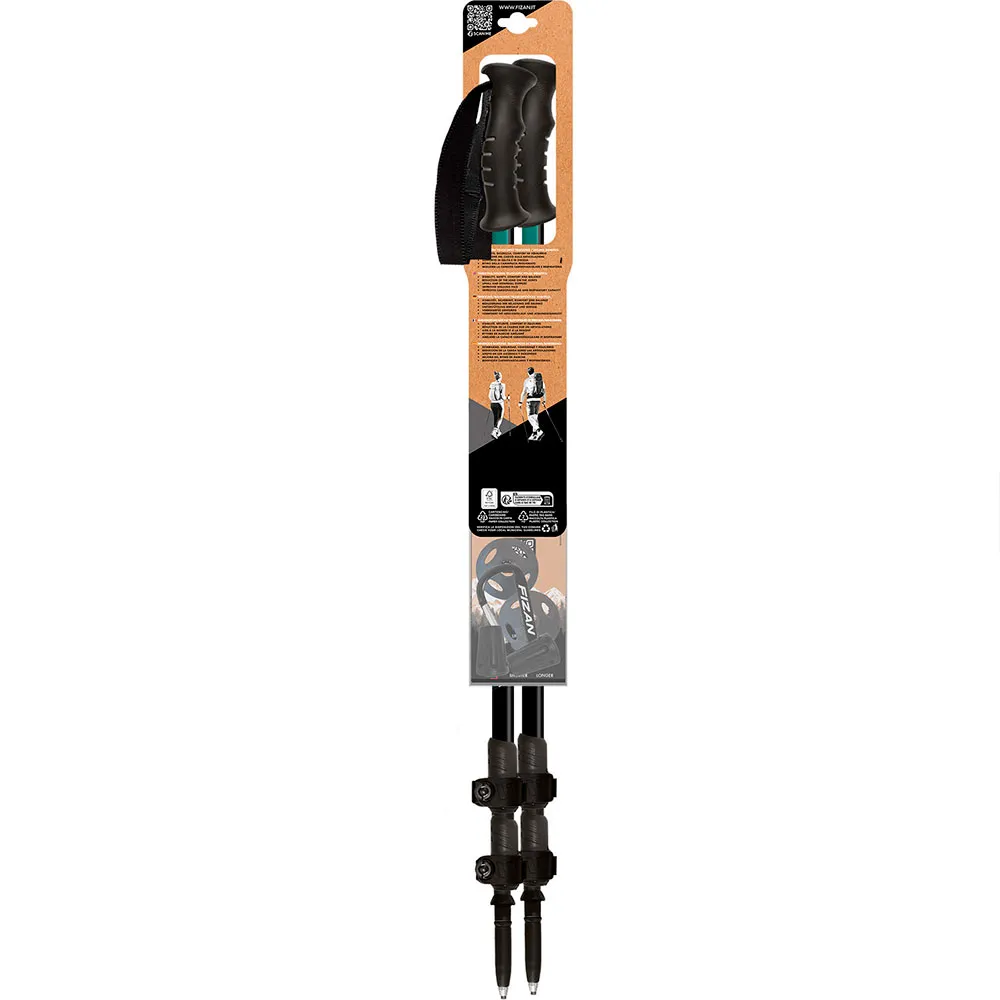Fizan Voyager Spaserstokker, Petrol, 69-140cm Fizan Voyager Spaserstokker, Petrol, 69-140cm