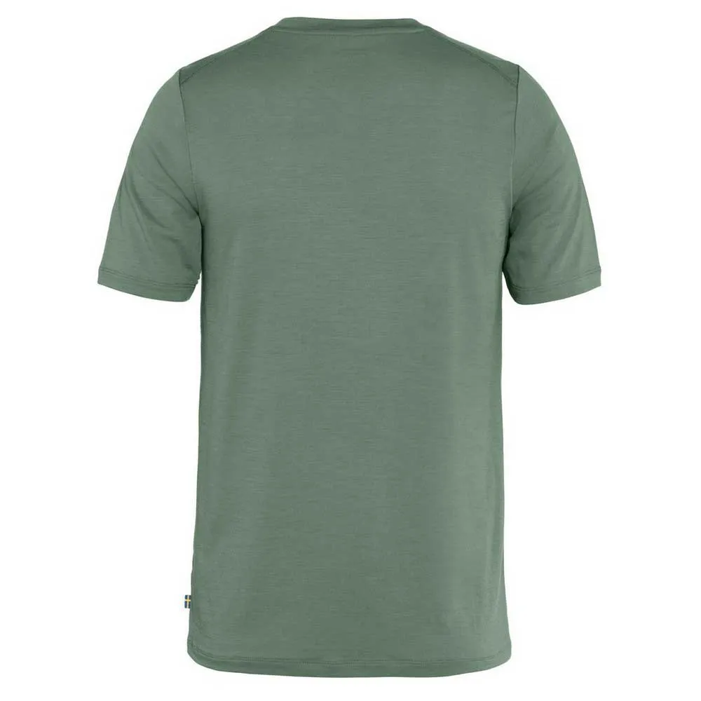 Fjällräven Abisko Wool Logo Kortarmet T-skjorte