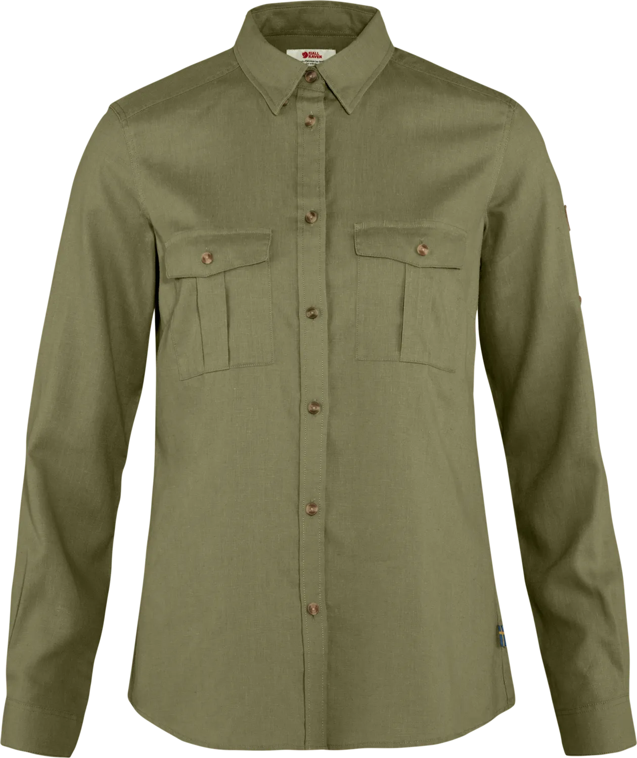 Fjällräven Women's Övik Travel Shirt Long Sleeve, Green