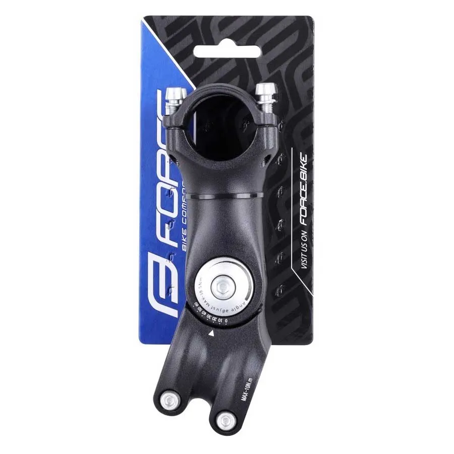 Force Adjustable 31.8 Mm Sykkelstyrestem, Black, 105mm, 0-60º