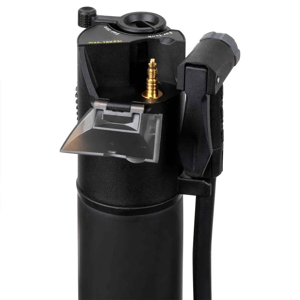 Force Air Tank Tower Sykkelpumpe, Black, 160psi