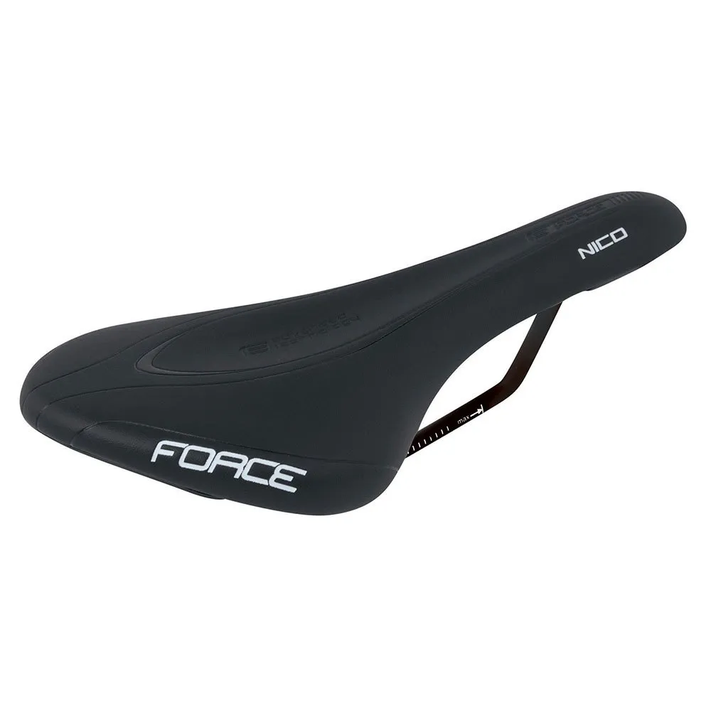 Force Nico Sykkelsete, Black, 130mm
