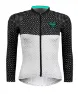 Force Points Langermet Jersey Dame Sort, Hvit/svart/turkis, XS
