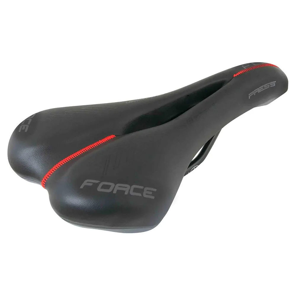 Force Press Sykkelsete, Black, 134mm