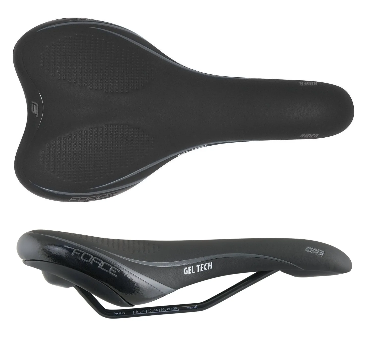 Force Rider GelTech sete, Svart