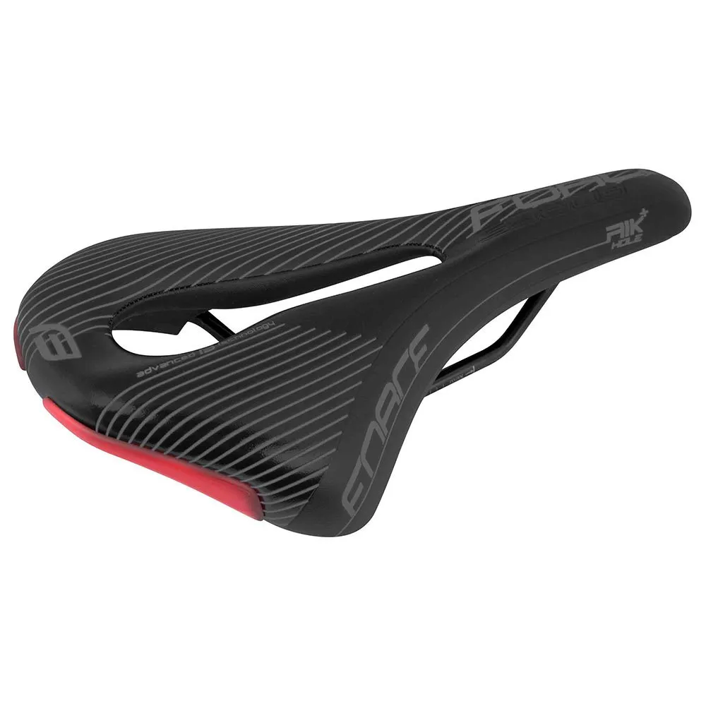 Force Rik Hole+ Sykkelsete, Black, 140mm