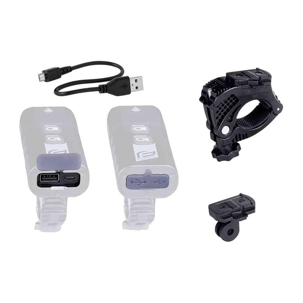 Force Torch Usb Frontlys, Black, 2000 Lysstyrker Force Torch Usb Frontlys, Black, 2000 Lysstyrker