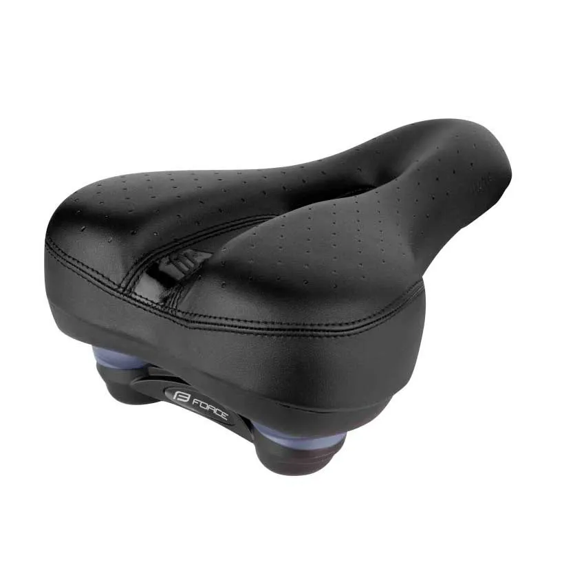 Force Tourist Elastomer Luna Sykkelsete, Black, 175mm