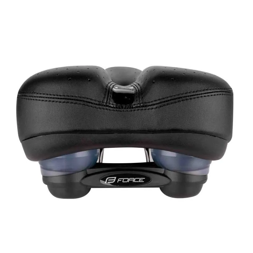 Force Tourist Elastomer Luna Sykkelsete, Black, 175mm