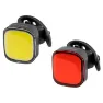 Force Usb Cob 2.0 Sykkellyktesett, Red / yellow, 75/25 Lysstyrker
