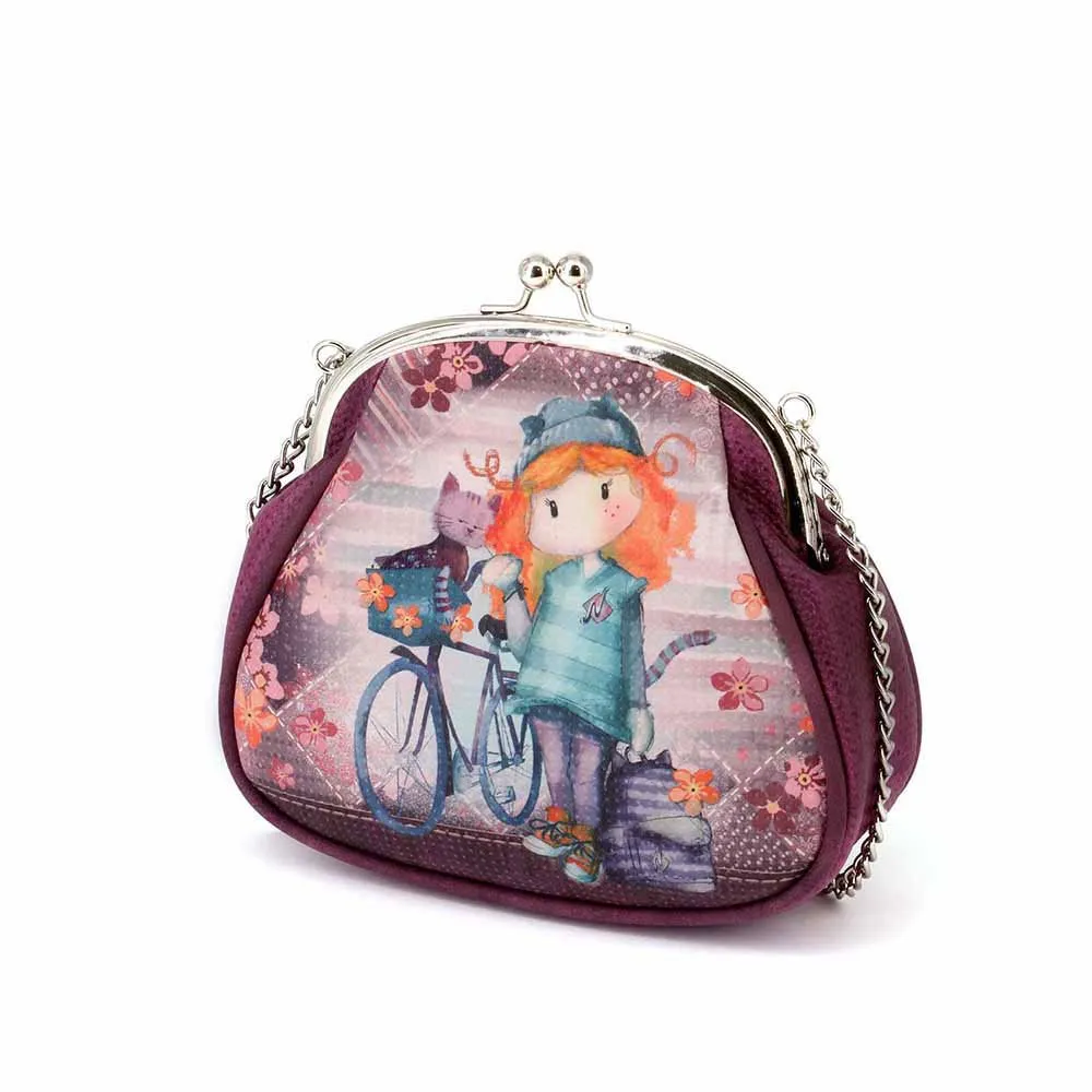 Forever Large Chain Retro Bicycle Skuldertaske, Red