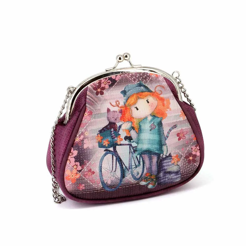 Forever Large Chain Retro Bicycle Skuldertaske, Red