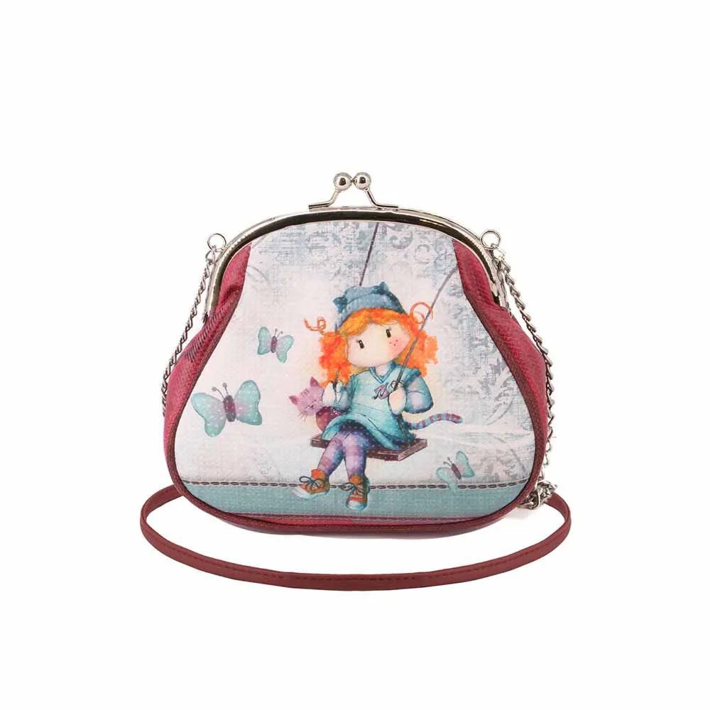 Forever Large Chain Retro Swing Skuldertaske, Green