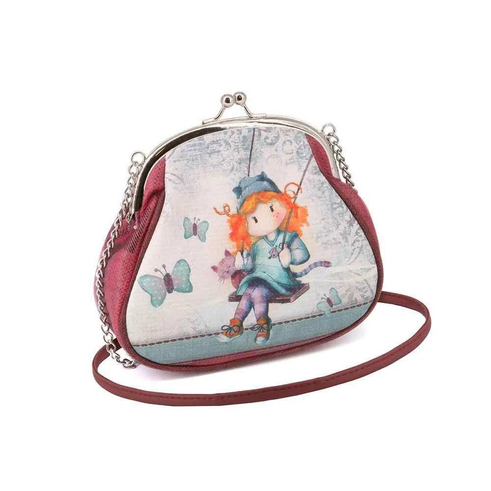 Forever Large Chain Retro Swing Skuldertaske, Green