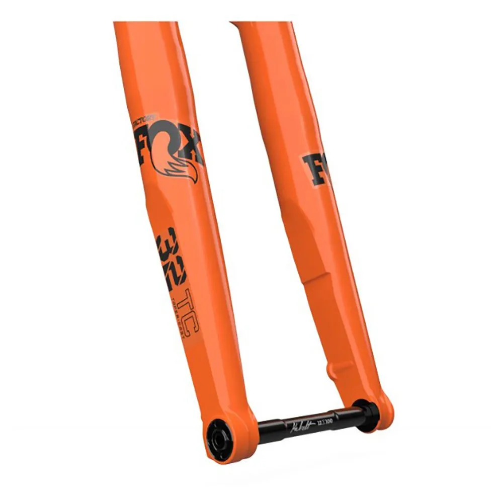 FOX 32 Ax Kashima Factory Series Fit4 3pos-adj 15x100 Mm 45 Offset Gravel Gaffel, Orange, 28" - 700C, 40mm FOX 32 Ax Kashima Factory Series Fit4 3pos-adj 15x100 Mm 45 Offset Gravel Gaffel, Orange, 28" - 700C, 40mm