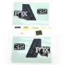 FOX 32 Stepcast Performance Series 2021 Klistremerker, Grey / matte black, One Size