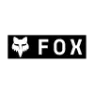 FOX Bedriftslogo 3"Klistremerke i svart/hvitt, Hvit/svart