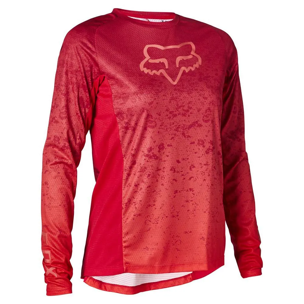 FOX Defend Lunar Langarmet Enduro-sykkeltrøye, Berry punch, XS