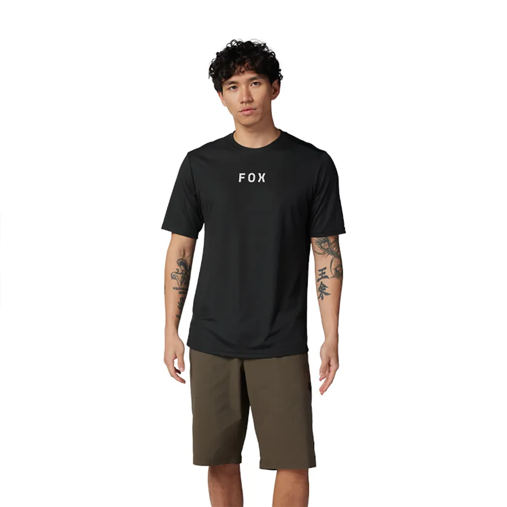 FOX Ranger Moth Kortskjortet Enduro-sykkeltrøye, Black