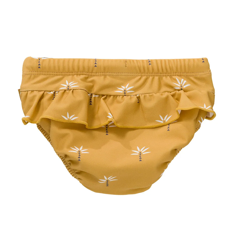 Fresk Bleie Med Palmevolang Bikini-underdel, Mustard, 6-12MON