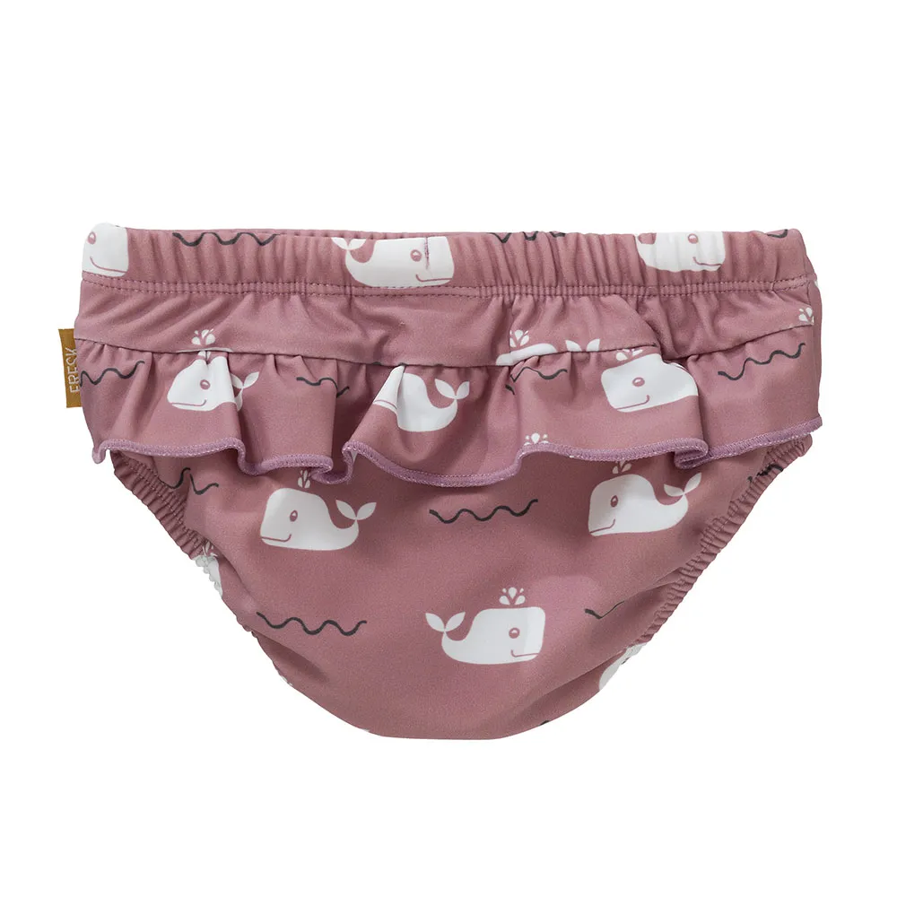 Fresk Hval Rynkebleie Badedrakt, Pink, 3-6MON