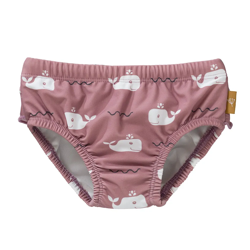 Fresk Hval Rynkebleie Badedrakt, Pink, 3-6MON