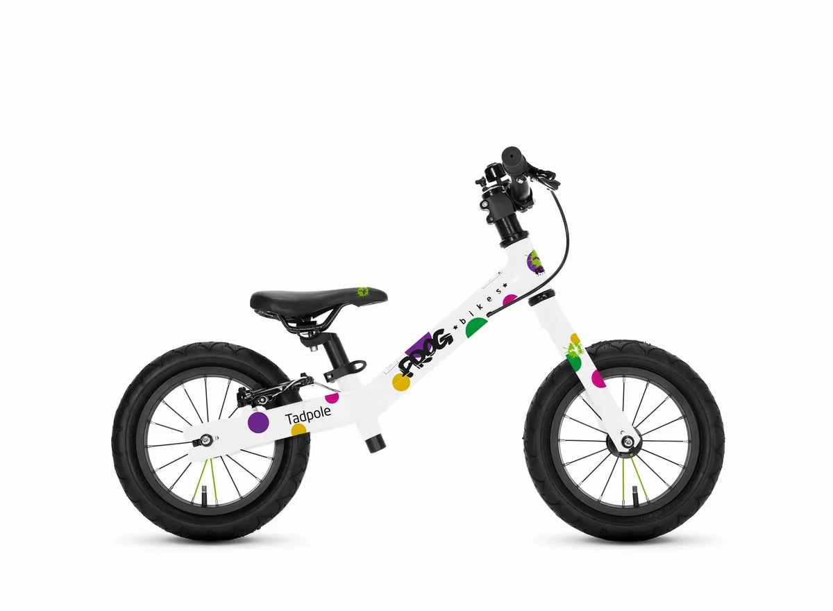 Frog Bikes Tadpole 12"Løpesykkel prikkete