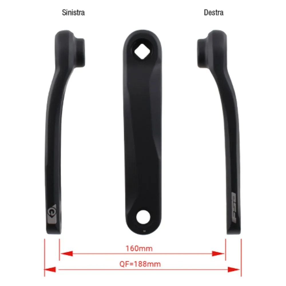 FSA Ck-745/jis Krankarm, Black, 165mm