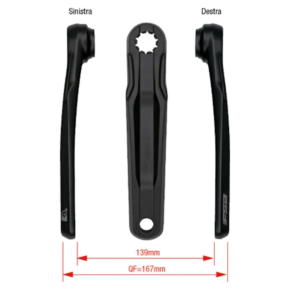 FSA Ck-762/is Krankarm, Black, 165mm
