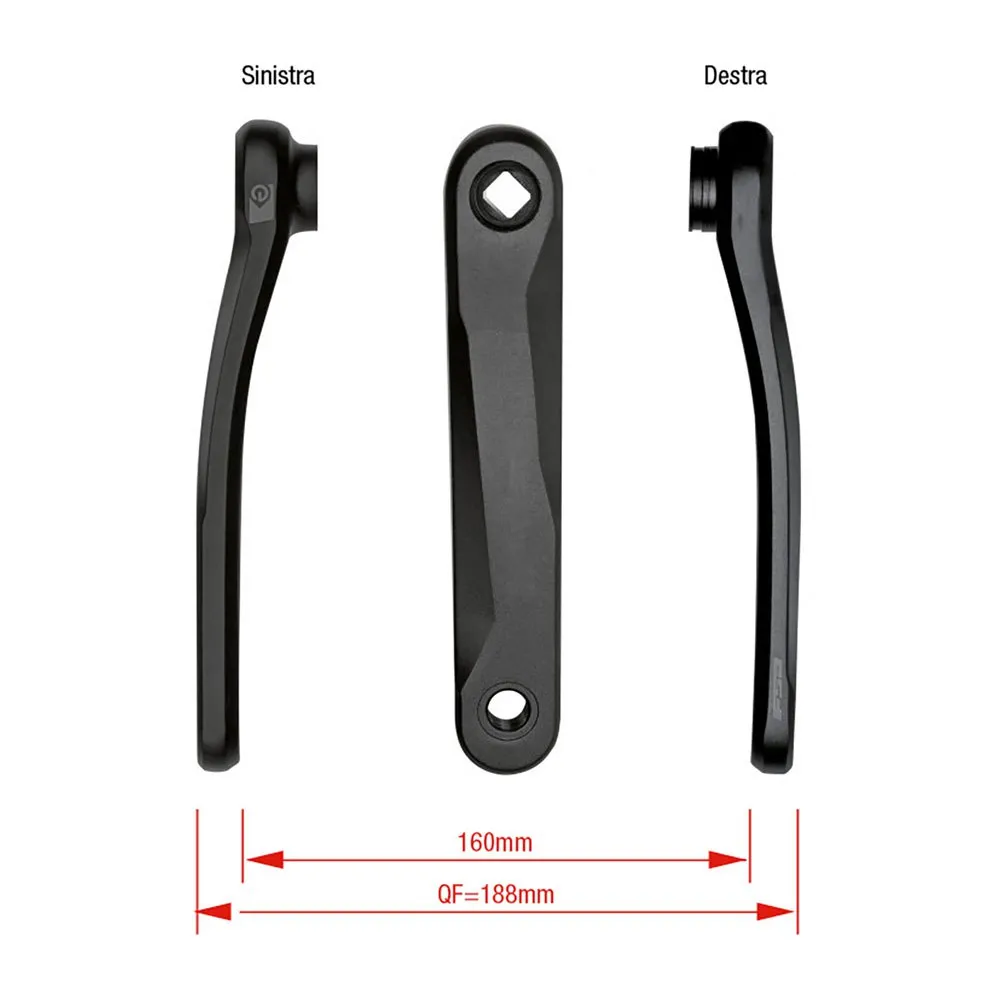 FSA E-bike Ck-746-2 Venstre Krankarm, Black, 165mm