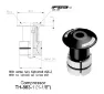 FSA Gap Cap med Expander, Svart