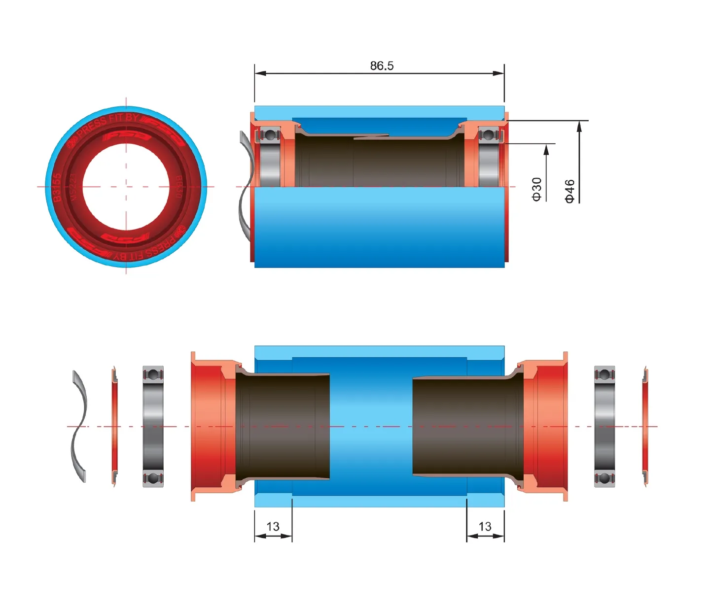 FSA PF30 Kranklager FSA PF30 Kranklager