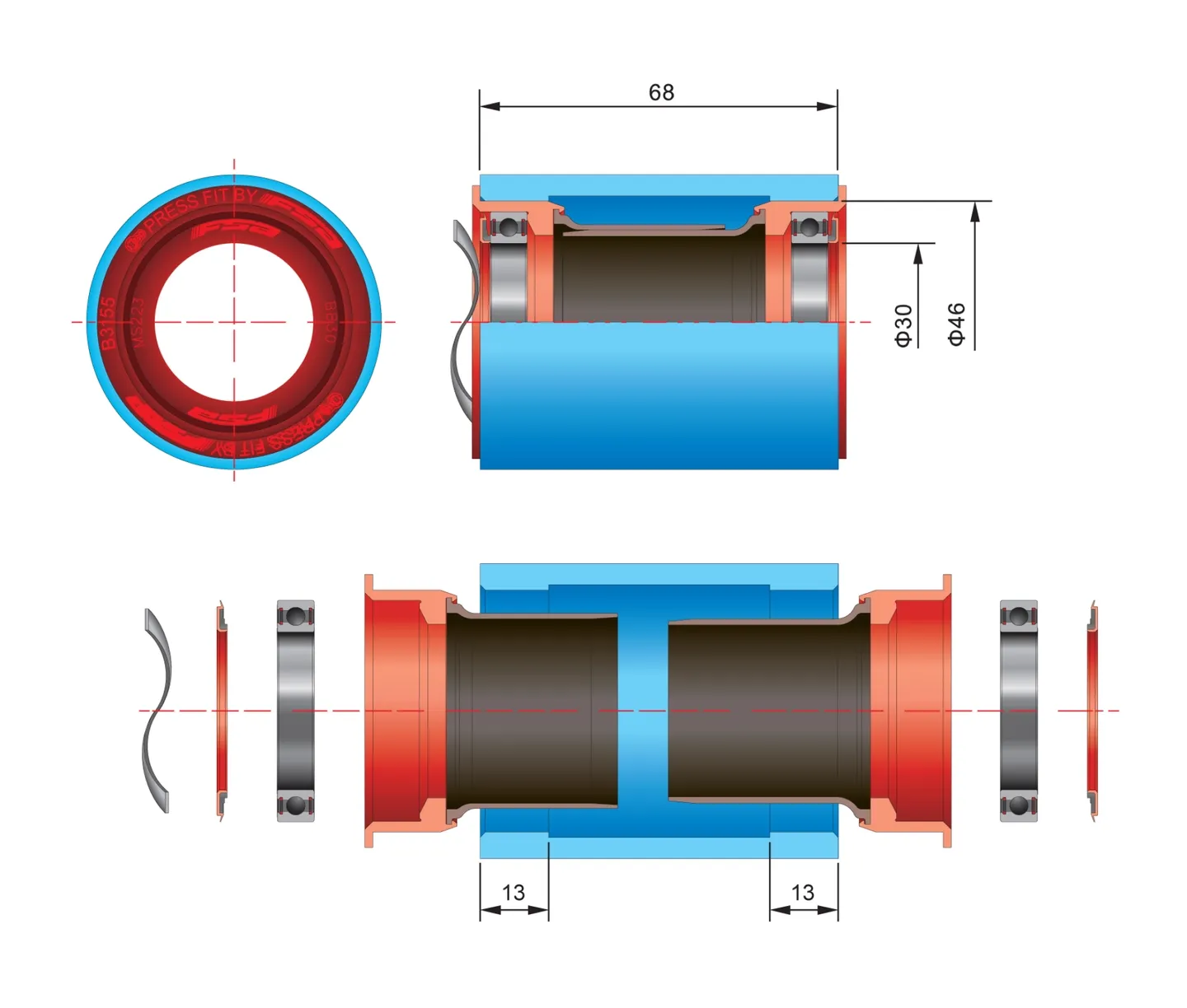 FSA PF30 Kranklager FSA PF30 Kranklager