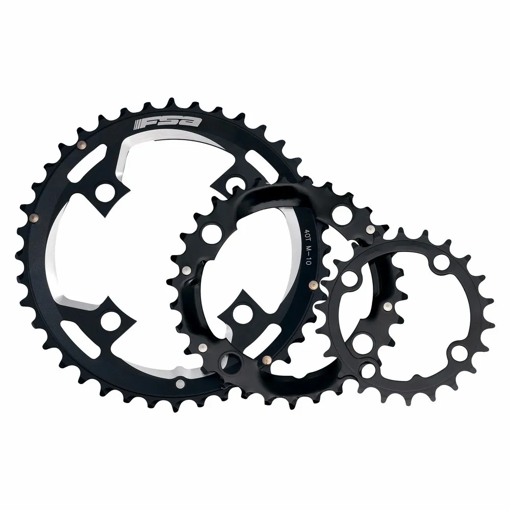 FSA Triple Tray Afterburner 10v 104x42t Wa361 Kjettingring, Black, 42t