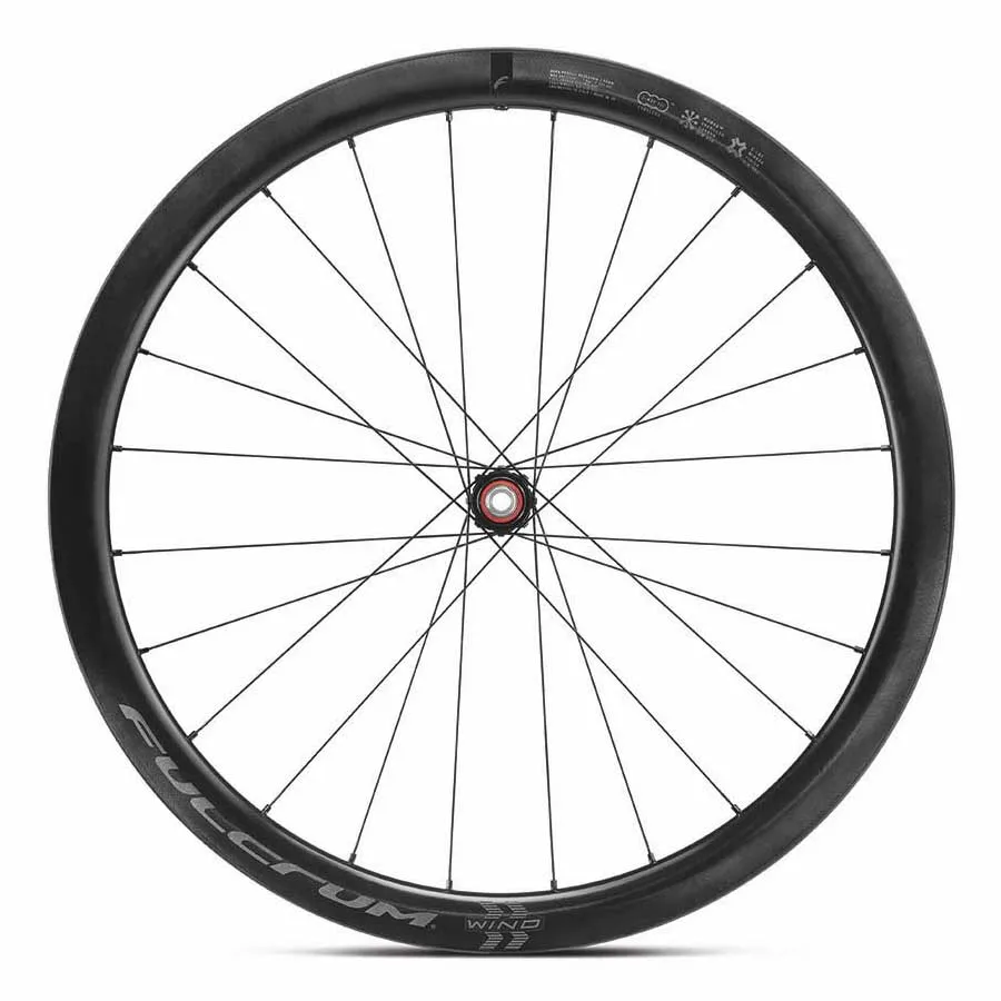 Fulcrum Wind 42 Db 2wf Disc Tubeless Forhjul For Landeveissykkel, Black, 12 x 100mm Fulcrum Wind 42 Db 2wf Disc Tubeless Forhjul For Landeveissykkel, Black, 12 x 100mm