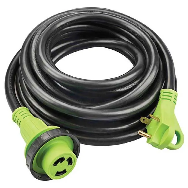 Fultyme Rv Elektrisk Skjøteledning Med Hunnlåsering 7.62 M 30a, Black, One Size