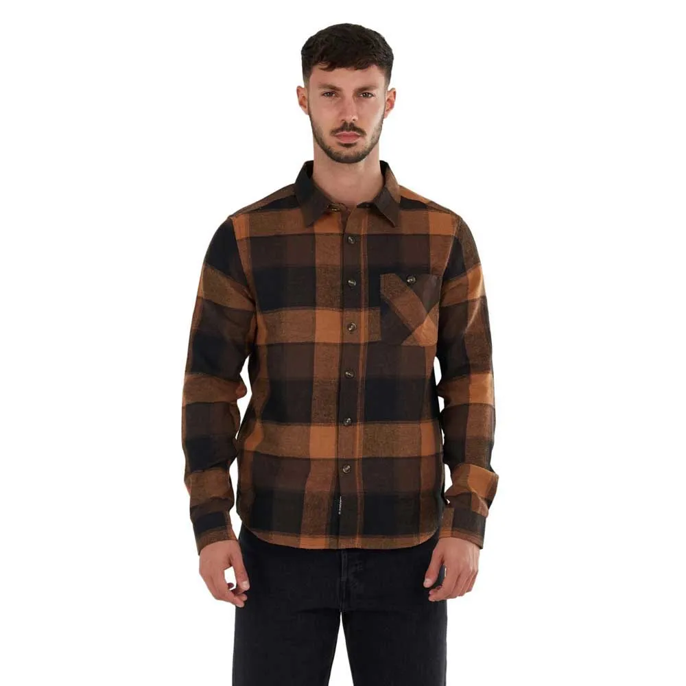 Fundango Harris Skjorte Med Lange Ermer, Tobacco Fundango Harris Skjorte Med Lange Ermer, Tobacco