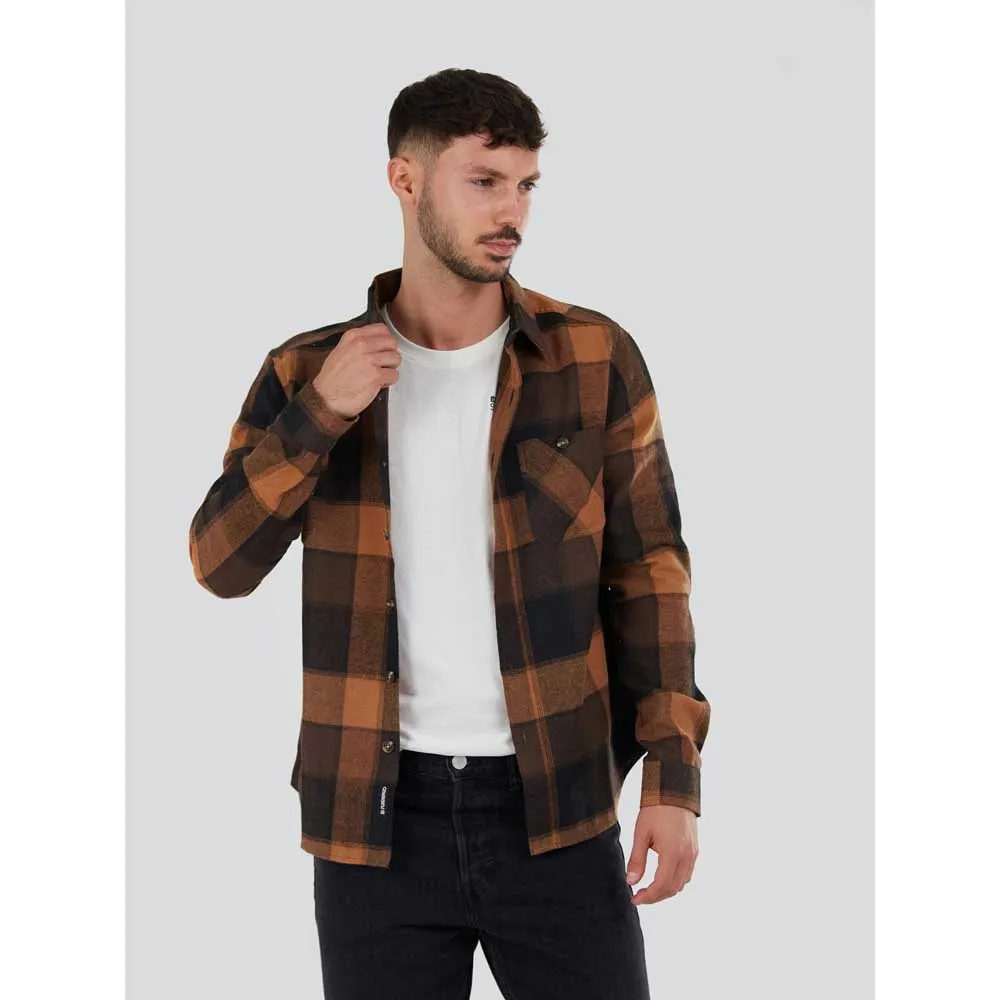 Fundango Harris Skjorte Med Lange Ermer, Tobacco Fundango Harris Skjorte Med Lange Ermer, Tobacco
