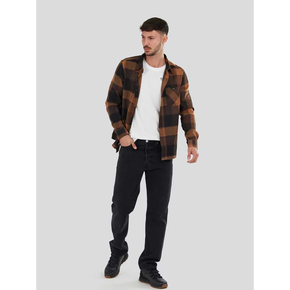 Fundango Harris Skjorte Med Lange Ermer, Tobacco Fundango Harris Skjorte Med Lange Ermer, Tobacco