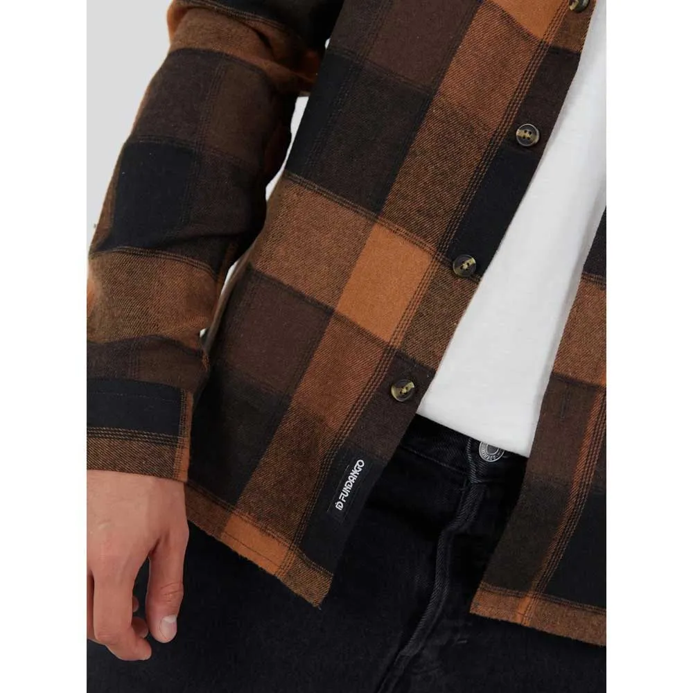 Fundango Harris Skjorte Med Lange Ermer, Tobacco Fundango Harris Skjorte Med Lange Ermer, Tobacco