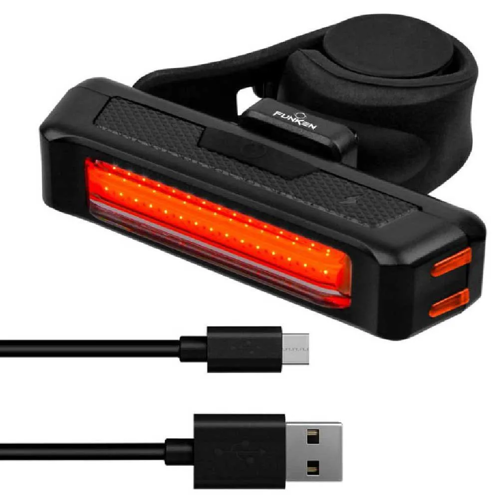 Funken 2000-500mah Sykkellyktesett, Black, 400-50 Lysstyrker