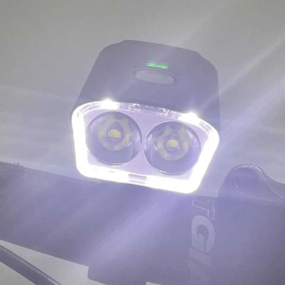 Funken 2x Cree + 14 Smd Day Frontlys, Black, 900 Lysstyrker