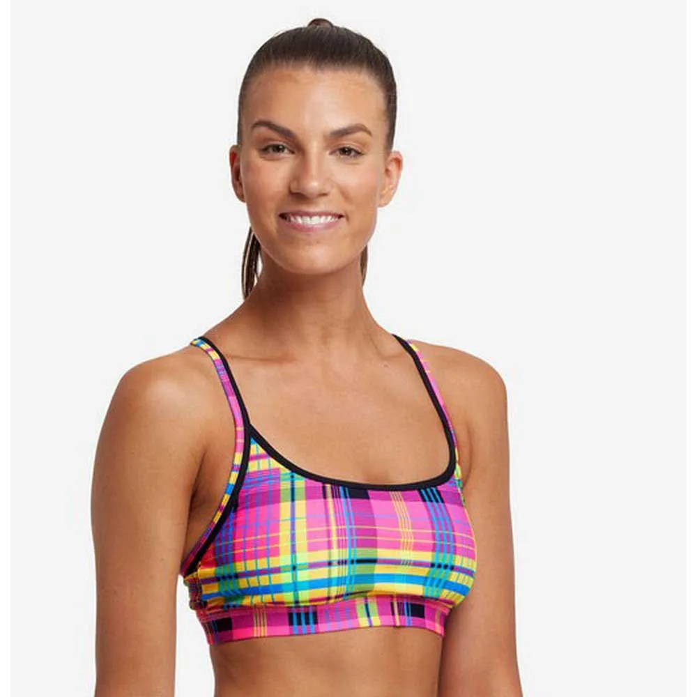 Funkita Happy Highlander Bikinitopp female, Geometric pink / yellow, AUS 10 Funkita Happy Highlander Bikinitopp female, Geometric pink / yellow, AUS 10