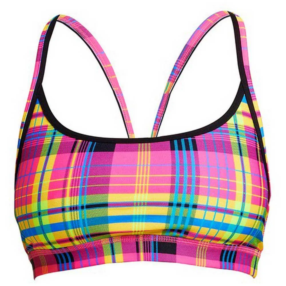 Funkita Happy Highlander Bikinitopp female, Geometric pink / yellow, AUS 10 Funkita Happy Highlander Bikinitopp female, Geometric pink / yellow, AUS 10