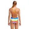 Funkita Single Strap Dye Hard Badetøy female, Stripes multi / white, 10Y