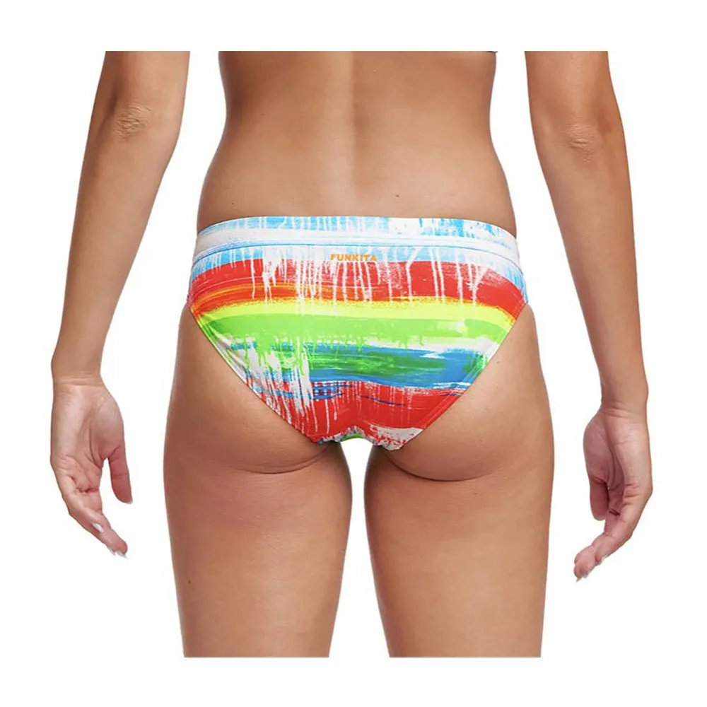 Funkita Sports Dye Hard Bikini Bunn female, Stripes multi / white, AUS 8 Funkita Sports Dye Hard Bikini Bunn female, Stripes multi / white, AUS 8