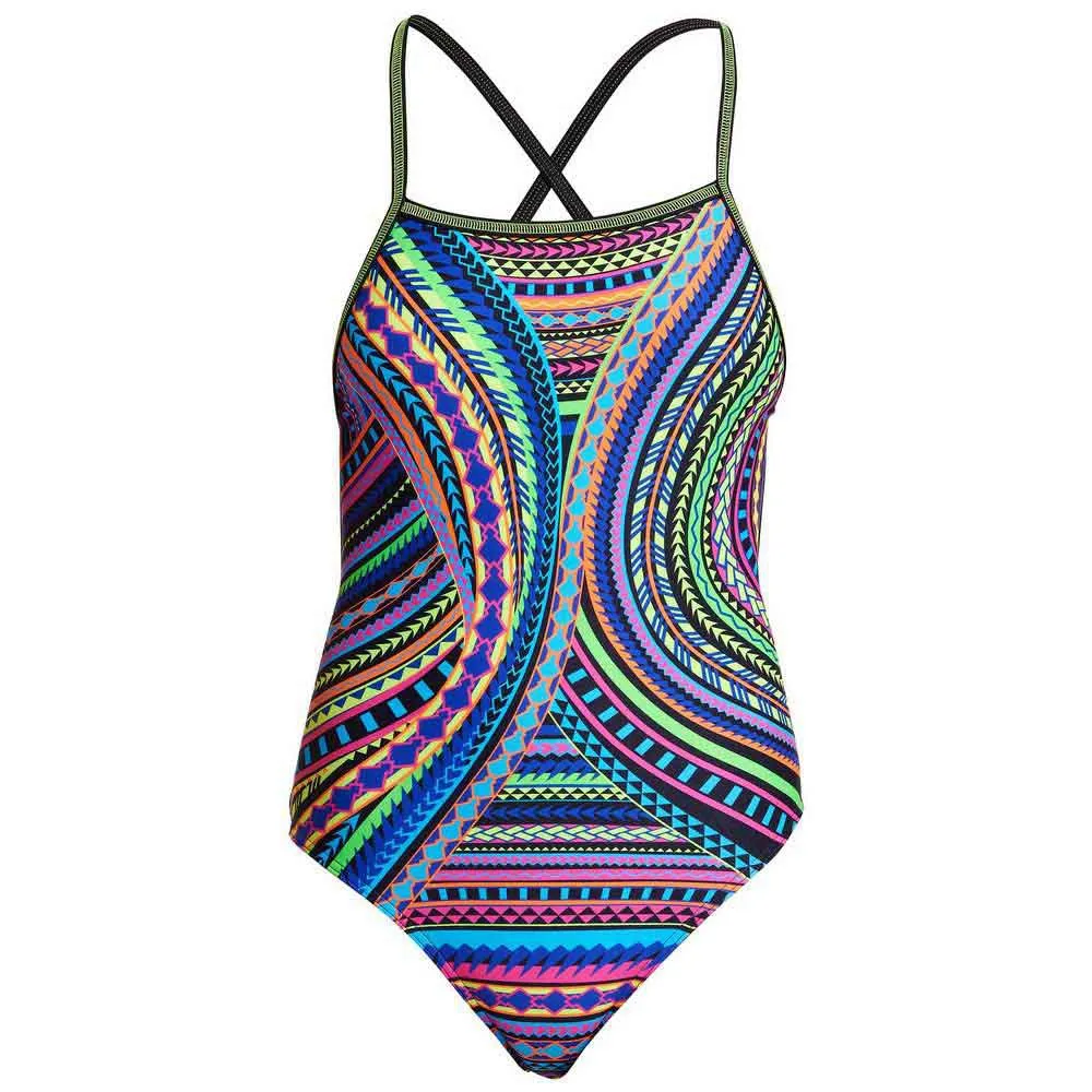 Funkita Tribal Revival Badetøy female, Classic blue, 10Y Funkita Tribal Revival Badetøy female, Classic blue, 10Y