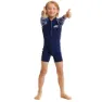 Funky Trunks Go Rompa Chompa Uv-beskyttende Langermet Jumpsuit Til Barn unisex, Navy / white, 4Y